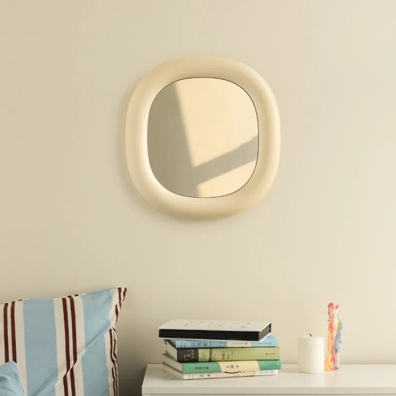 Cute round decorative mirrors for hand hanging makeup - view 2