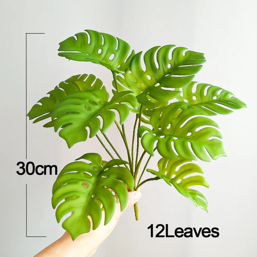 Artificial plant tropical monstera wall decoration garden - 30cm No Pot A / No Pot