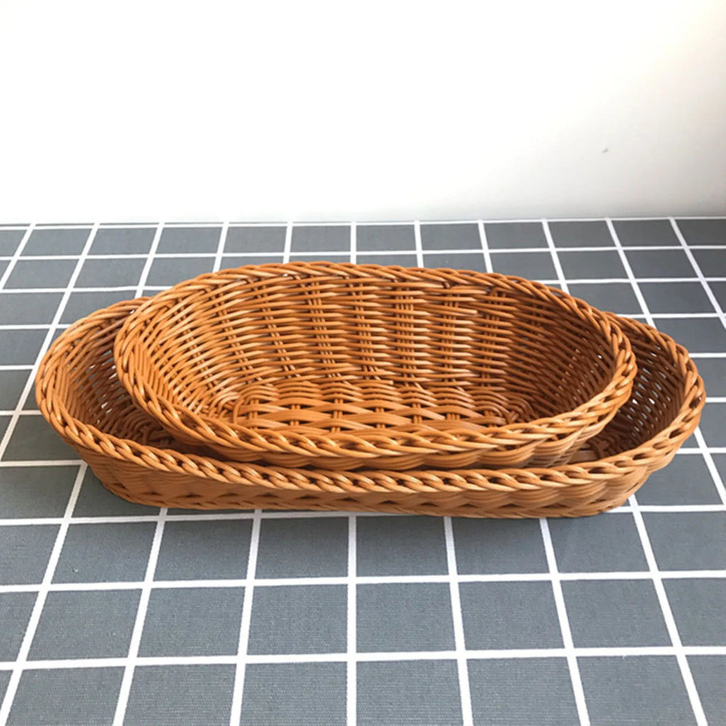 Oval baskets imitation rattan for large fruit and vegetables - view 5