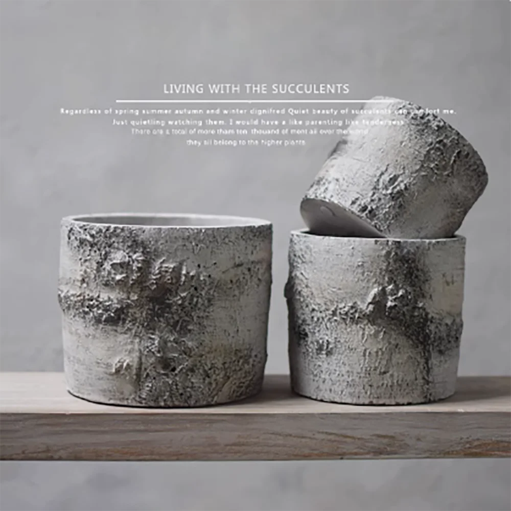 Retro silicone mould for cement flower pot
