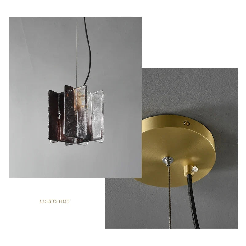 All Copper Living Room wall sconce, Modern Luxury Tv Wall Designer Glass Pendant Lamp Minimalist Nordic Bedroom bedside lamp - view 6