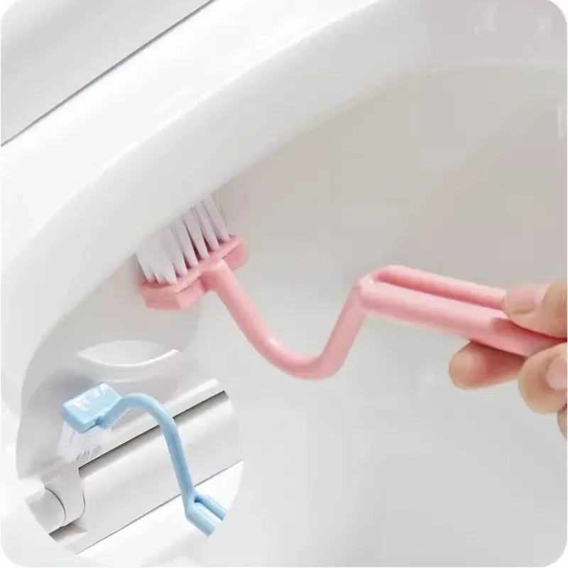 Curved toilet brush with wall fastening with soft hair - view 2