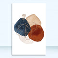 Abstract geometric wall poster watercolour on decorative canvas - 9902-05 / 25x35cm Unframed