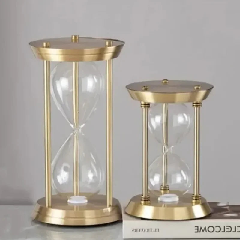 Glass hourglass bottle handcrafted decorative sand clock