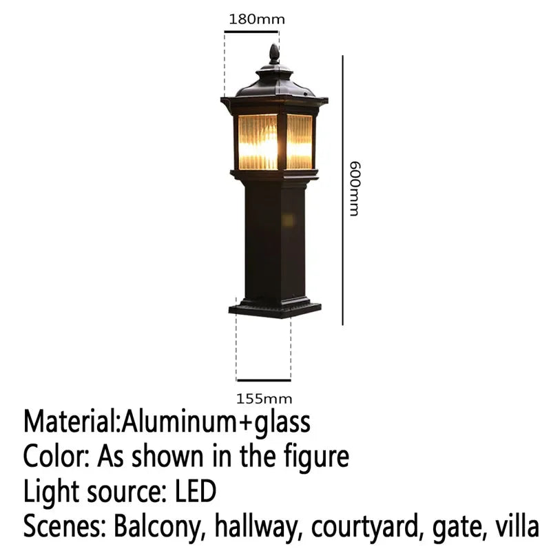 Outdoor led garden lamp contemporary design for villa - C  H60CM Electric
