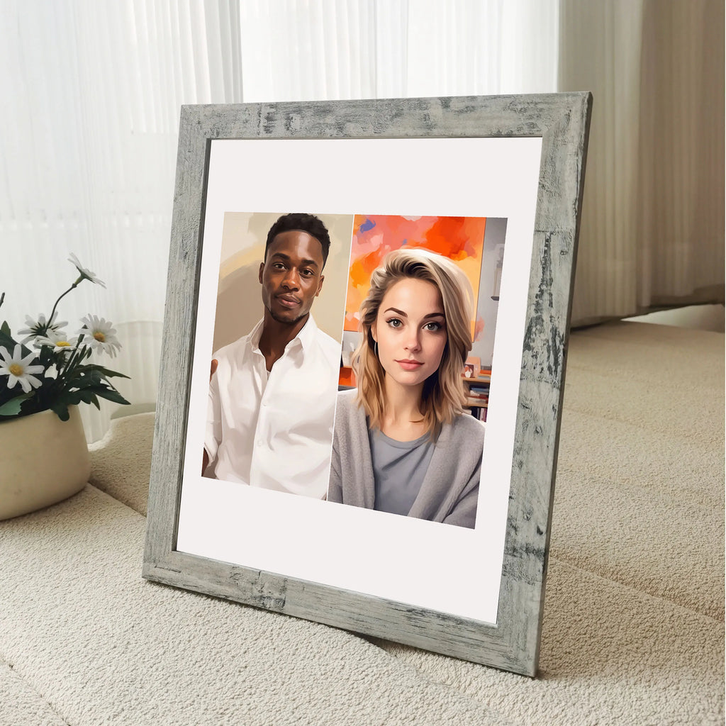 Vintage wood frame for couples - view 2