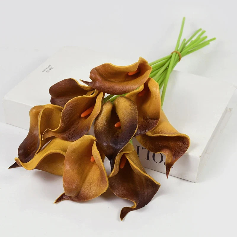 Lot of artificial flowers lys calla for wedding and decoration - K / 5 Pieces