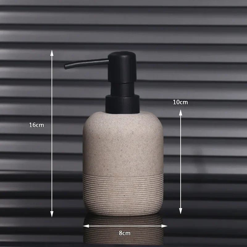 Emulsion bottle in sandstone for luxury bathroom - 350ml 4