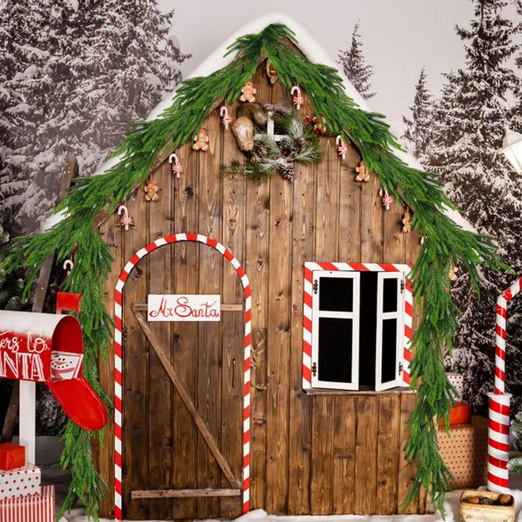 Realistic pine garland for Christmas decoration and DIY - view 4