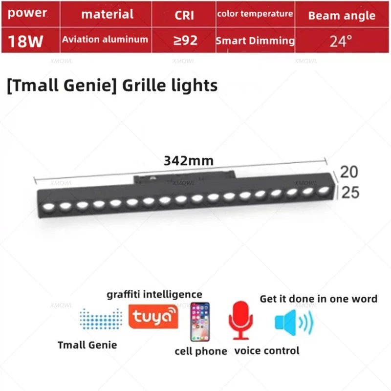 Intelligent voice-controlled lamp with integrated lighting - Tmall Intelligence / 1 pcs 18W Spotlight
