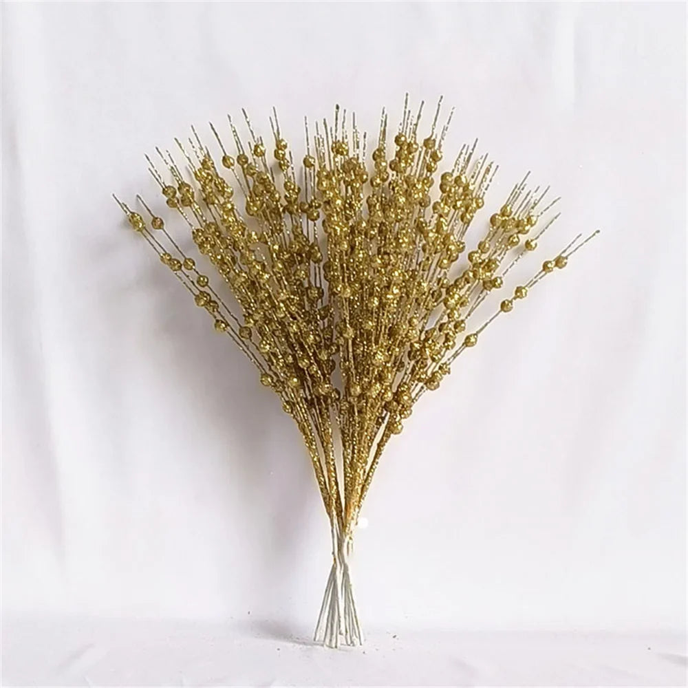 Festive decoration of the new year 2024 with sparkling berries and flowers - view 4