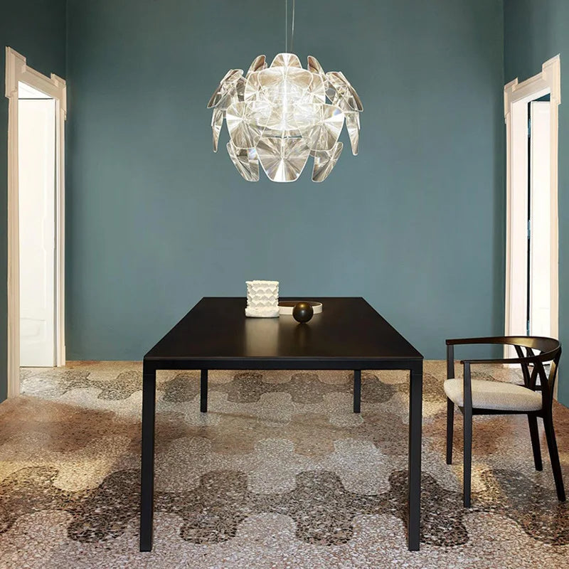 Transparent acrylic chandelier design for elegant interior - view 6