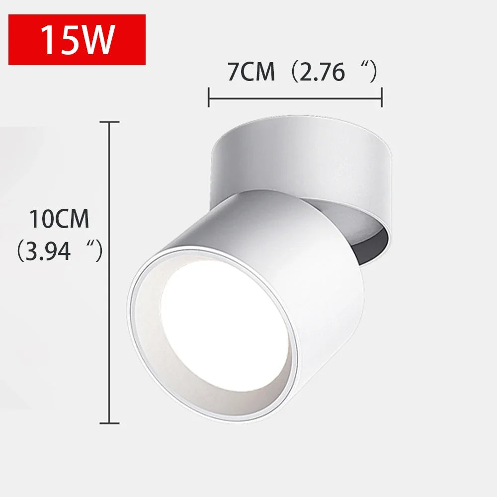 Outdoor led spot with adjustable angle without perforation - White 15W / Warm Light