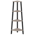 VASAGLE Corner Shelf Unit, 4-Tier Corner Shelf, Ladder Shelf for Living Room, Bookshelf or Plant Stand, Industrial Accent - Ivory