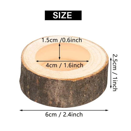 12Pcs Wooden Candle Holder,Votive Tealight Holder For Wedding Party For Table,Halloween Christmas Party Home decor - view 2