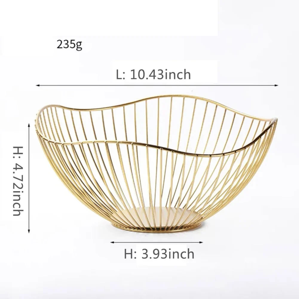 Metal basket for fruit vegetable bread and snacks - A2