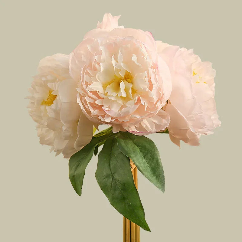 Bouquet of silk peonies for elegant interior decoration - Pink