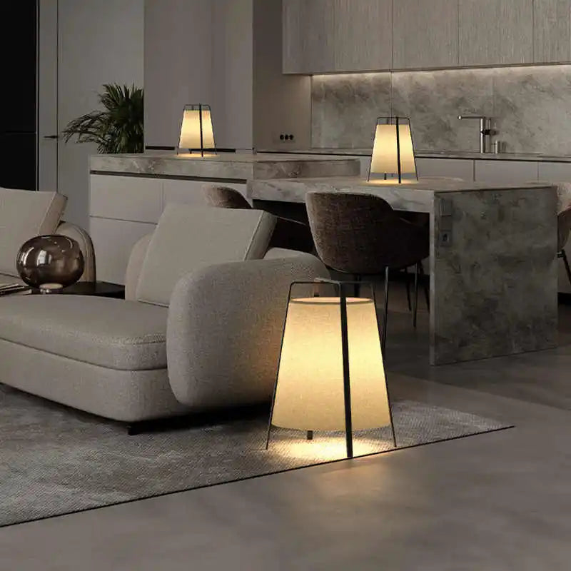 Nordic minimalist floor lamp with creative fabric - view 2
