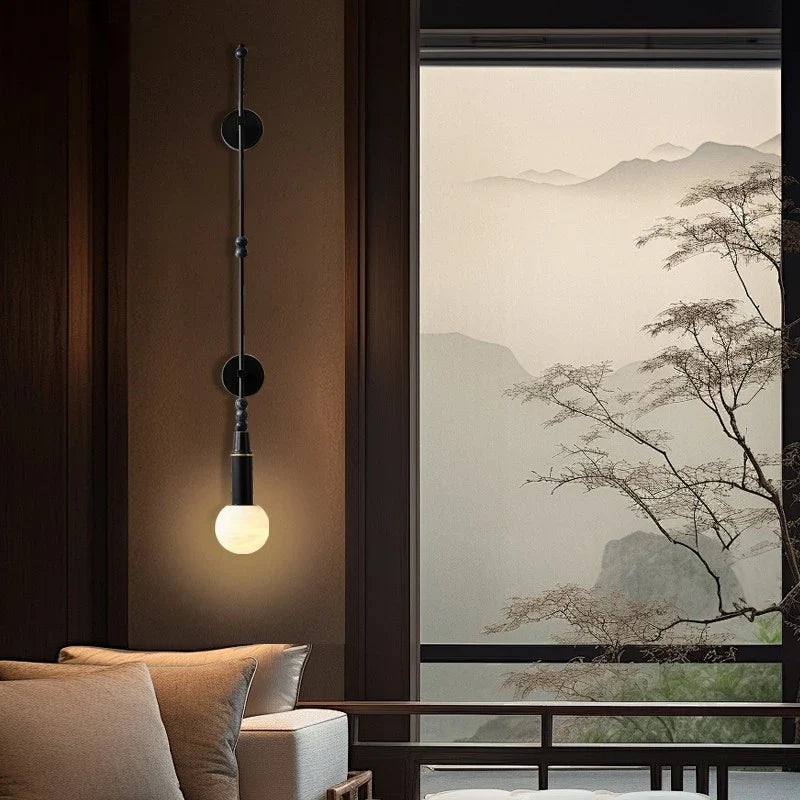 Copper wall sconce with elegant Chinese style for modern decoration - view 4