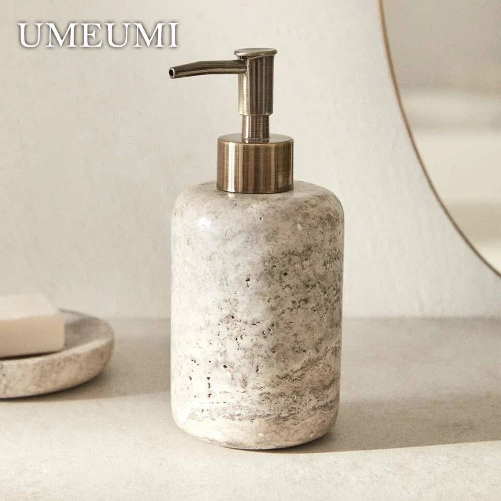 Natural marble and travertine bathroom set - view 5