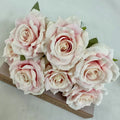 Bouquet of artificial silk rose wines for festive decoration - Light Pink