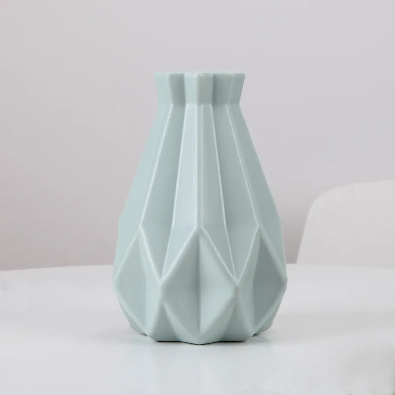 Nordic Style Plastic Vase Ornaments, Flower Arrangement, Home Living Room Decoration, Dried Flower Creative Art, Desktop decor - 3505 green