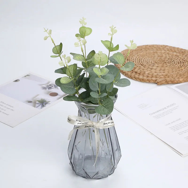 Table decoration branches of eucalyptus artificial plants for wedding - view 2