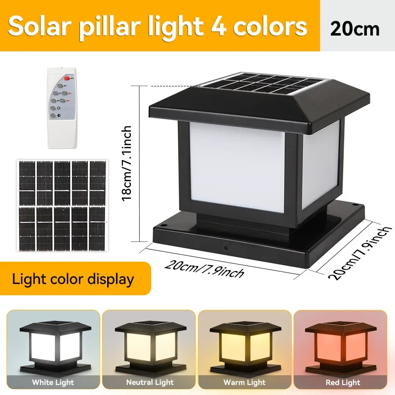 Waterproof led solar lamps with remote control for garden - 20 cm Type A / 1 piece