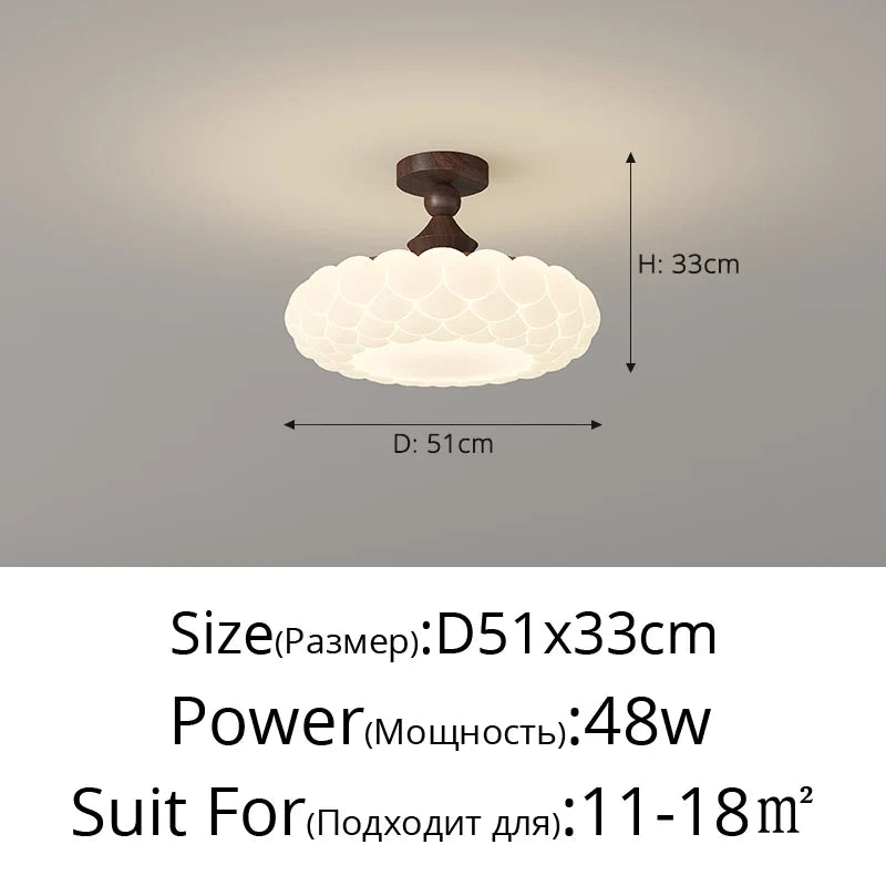 Retro medieval retro style ceiling lamp for children's room - D-D51x33cm / 3 Colors No Remote