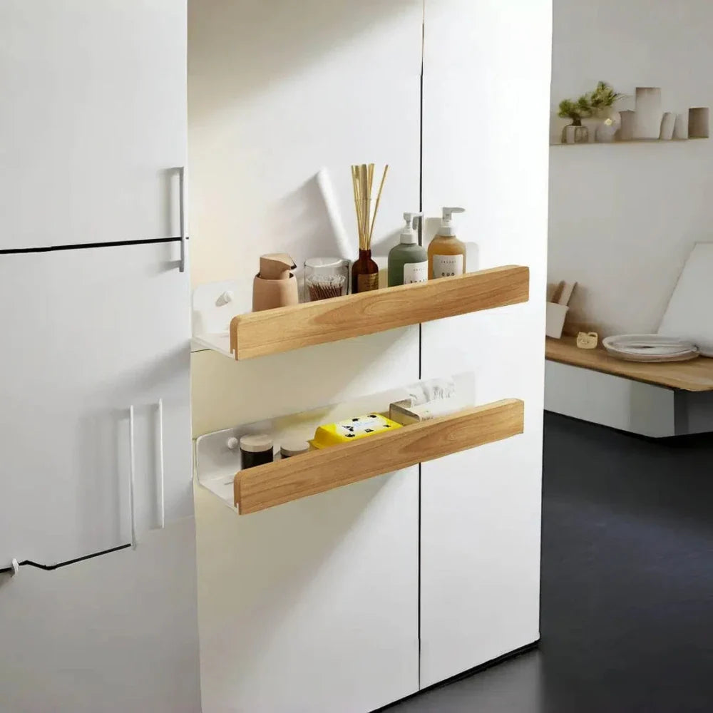 Versatile Wall-Mounted Wooden Kitchen Spice Rack - view 2