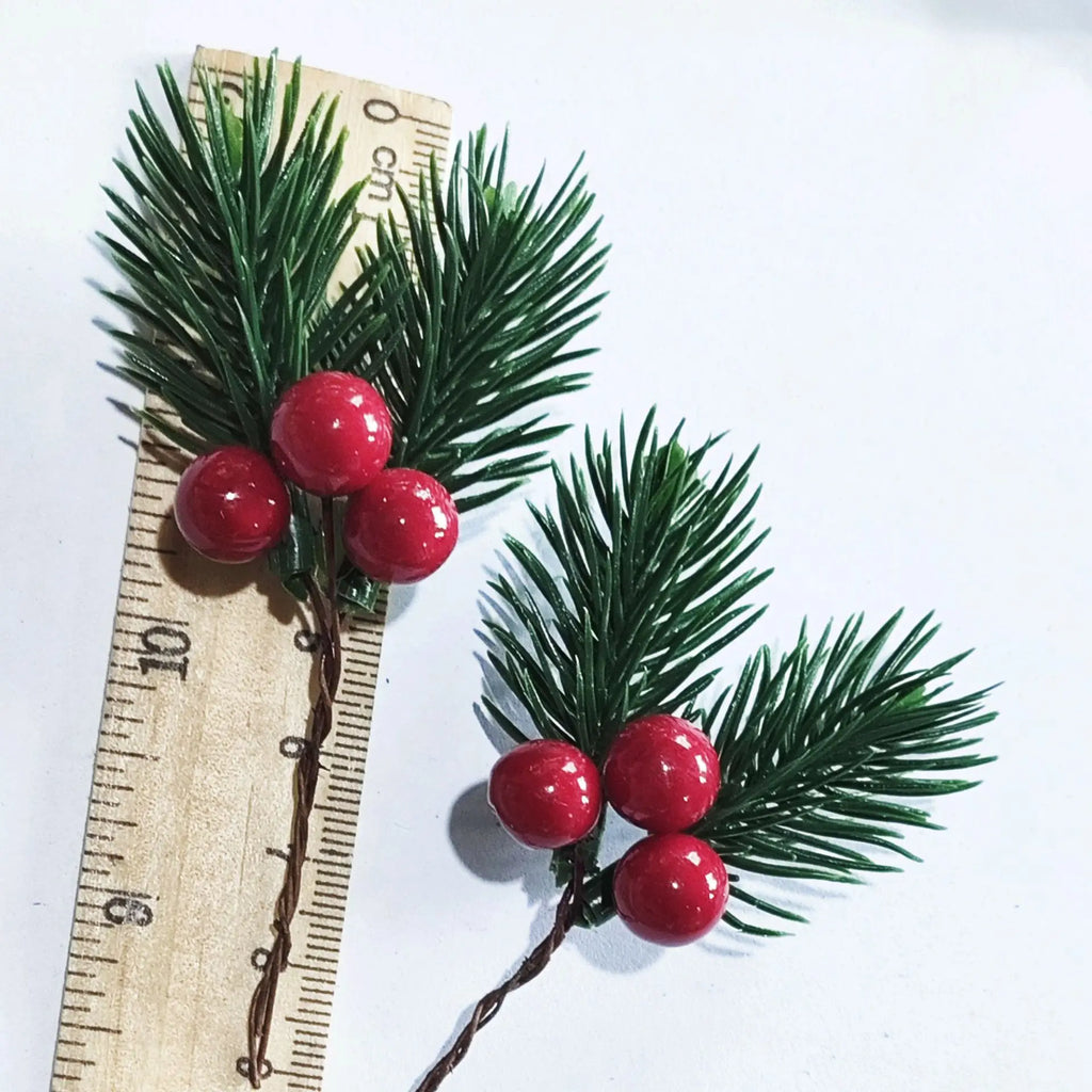 Christmas crown accessories fake berries and pine apples - view 3