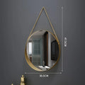 Creative round wall mirror for interior decoration and makeup - C