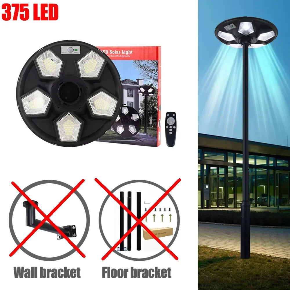 Round solar lamp for garden and outdoor lighting - GJX-UHLN375