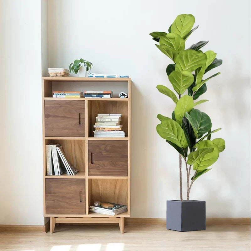Artificial branches of ficus large leaves for outdoor decoration
