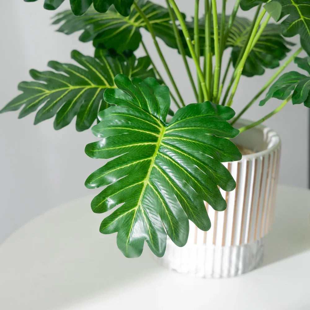 Large artificial plants monstera tropical palm for outdoor decoration - view 3