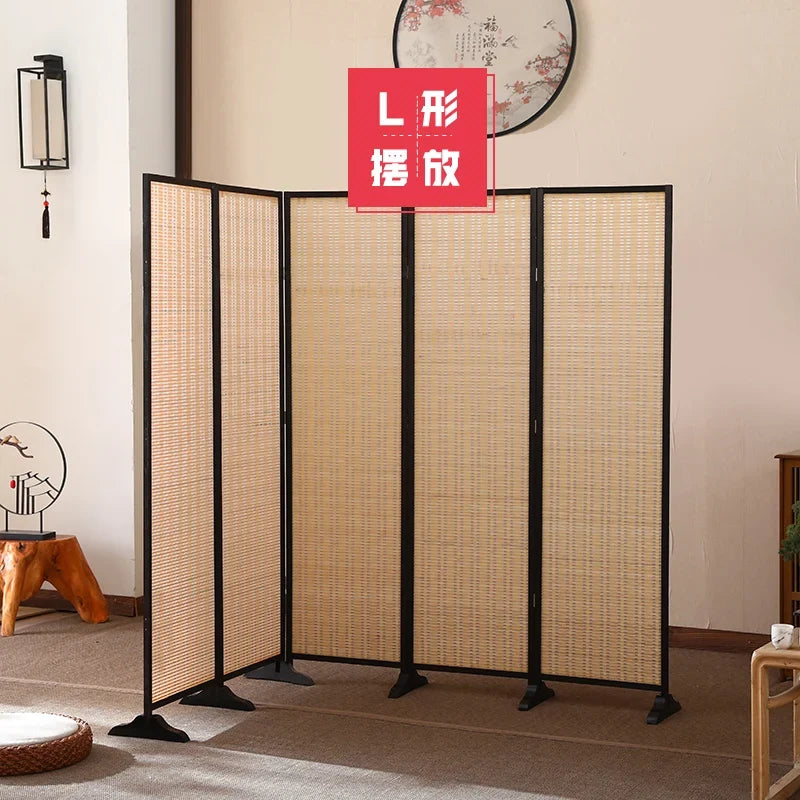 Living room partition screen, simple folding bedroom, shelter, mobile home, simple modern Chinese and Japanese style solid wood - view 5
