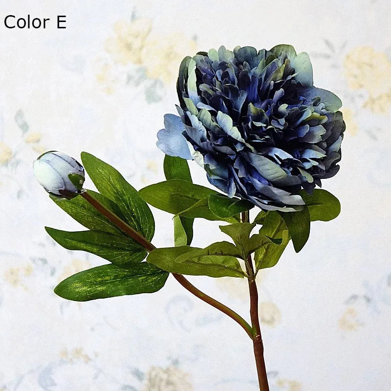 Artificial peony flower branch for elegant decoration - view 4
