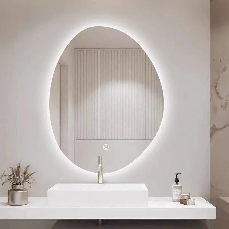 Irregular led mirror for smart dressing room and bathroom - 50x70cm