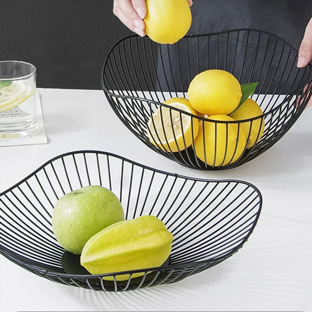 Multi-size iron fruit basket for various storage