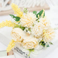 Wedding bouquets in peony silk floral decorations for wedding - Yellow