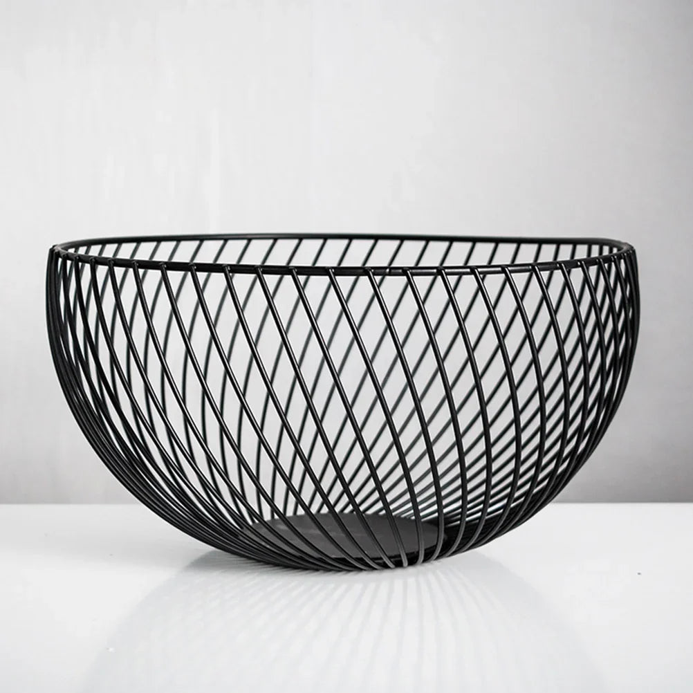 Stackable metal fruit basket for storage and service