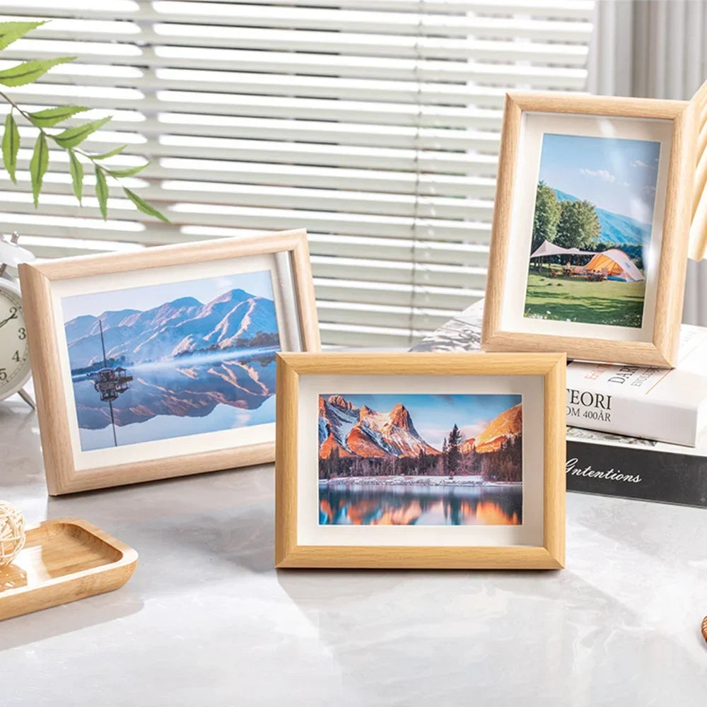 Walnut and Oak Wood Picture Frame for Family Portraits - view 3