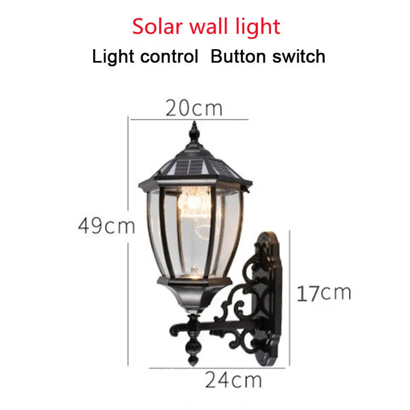 Outdoor solar lamp for garden lighting and walkway - B Curved Black