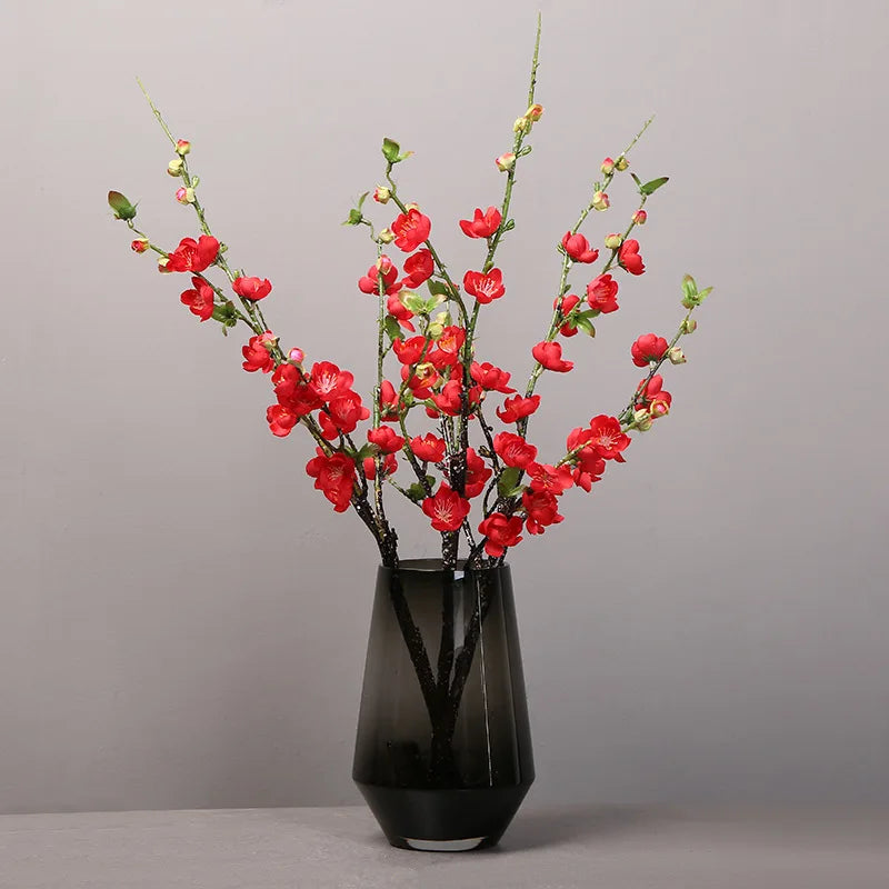 Artificial cherry flower branches for wedding decoration - Red