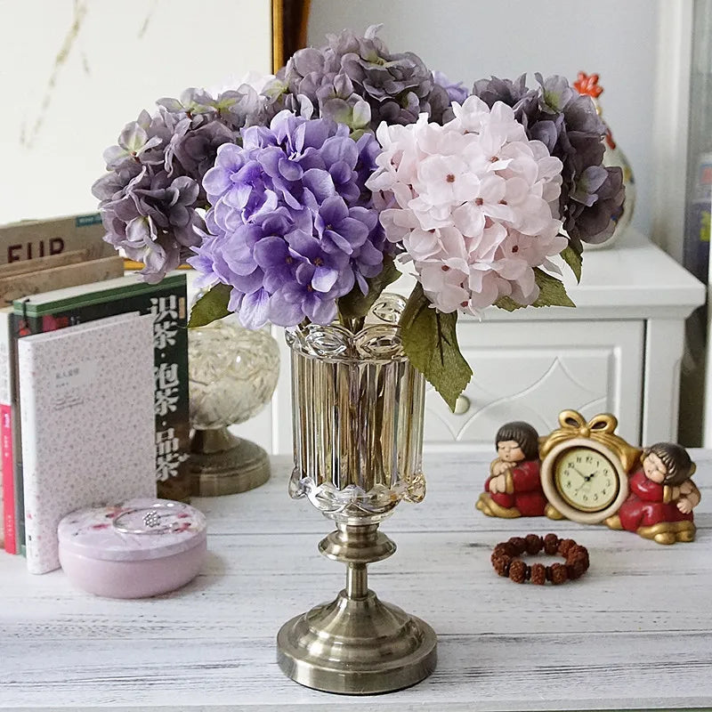 Silk hortensia bouquet for interior decoration and wedding - view 3