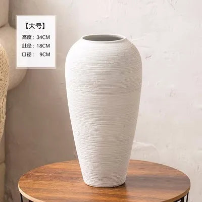 Jingdezhen-Minimalist Countertop Combination Set, Creative Japanese Dried Flowers, Hydroponic Vase, Home Ornament, Solid Color - C