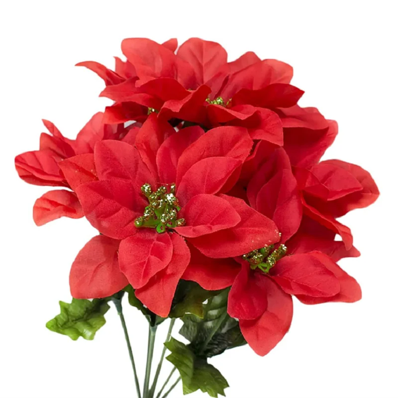 Batch of artificial flower bouquets for Christmas and New Year