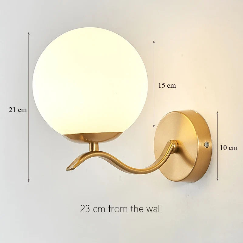 Art decorative luxury glass wall sconce for interior - 14 / LED Bulb