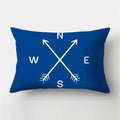 Ocean-Inspired Blue Marine Animal Throw Pillow Cover 30x50cm