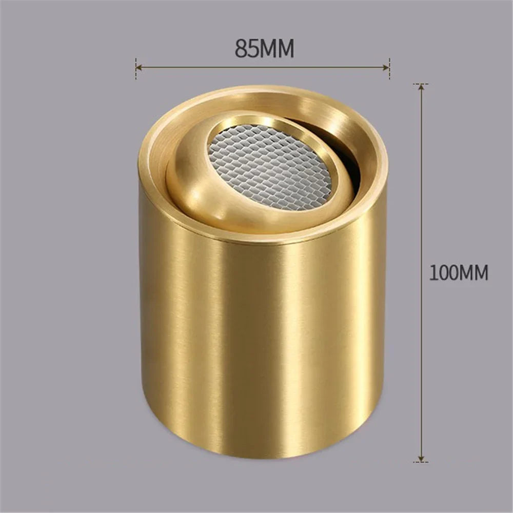 Adjustable copper angle ceiling for interior decoration - Gold L / White Light / 10w